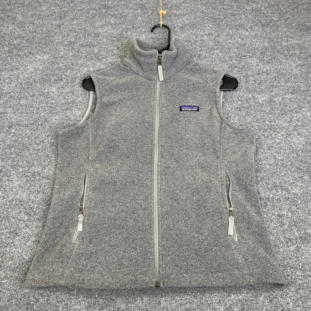 Patagonia Synchilla Fleece Vest Womens Small Gray Full Zip 23015 Cognoa Logo
